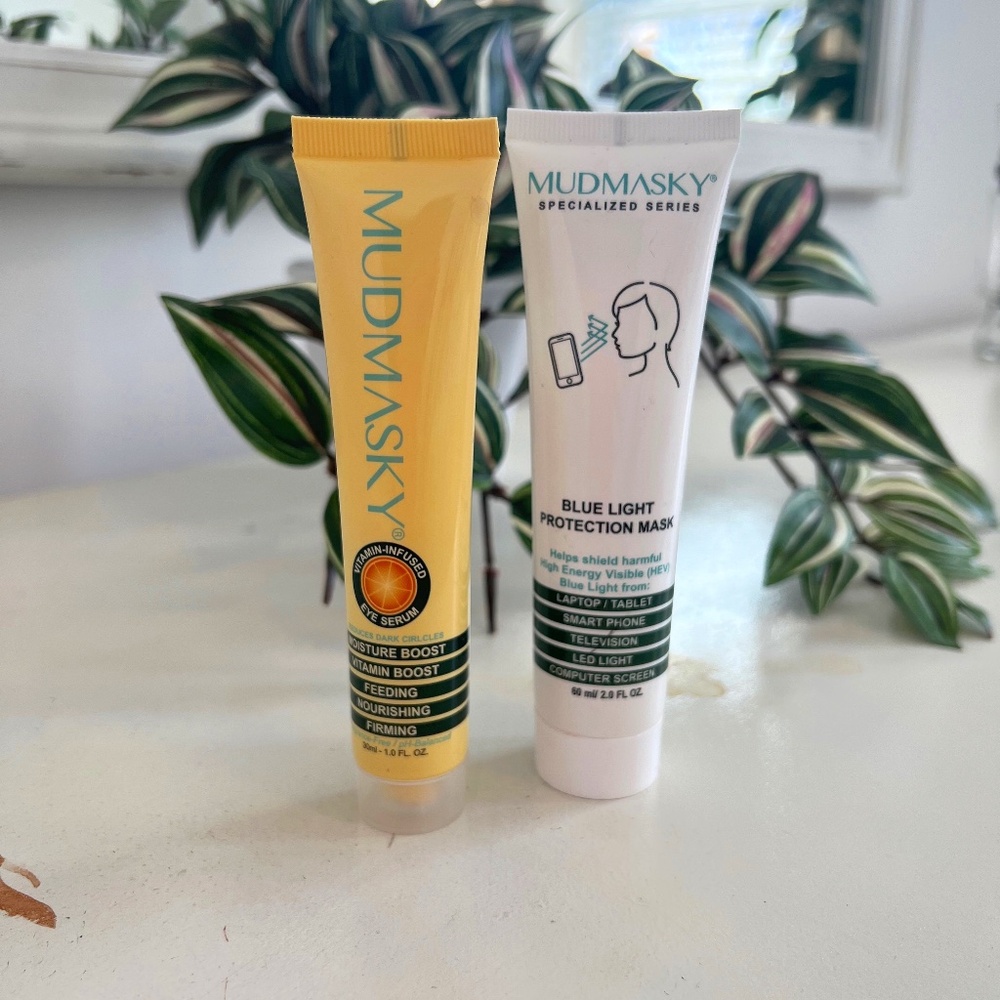 Mudmasky Eye Serum AND Blue Light Protection Mask